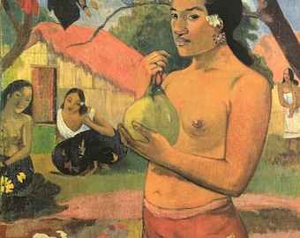 1997 版画 果物を持つ女性 (1893) ポール・ゴーギャン 1848-1903