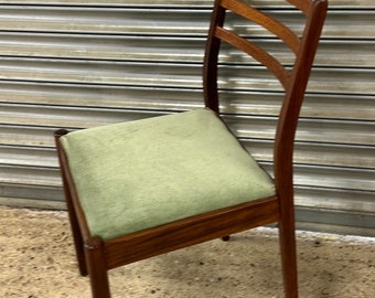 British Midcentury Teak Dining Chair by G Plan With Original Fabric