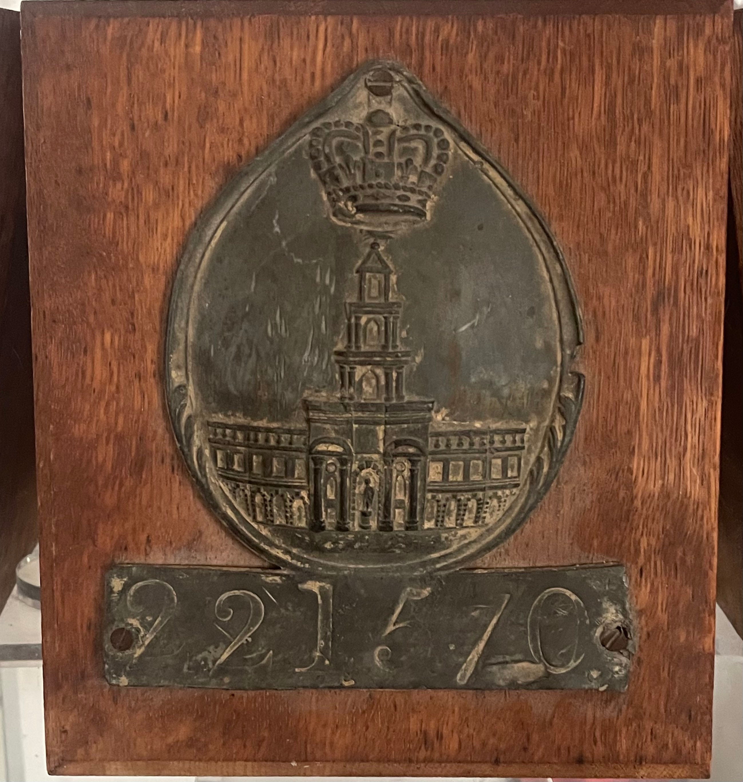 Circa 1806 Royal Exchange Assurance Lead Fire Plaque