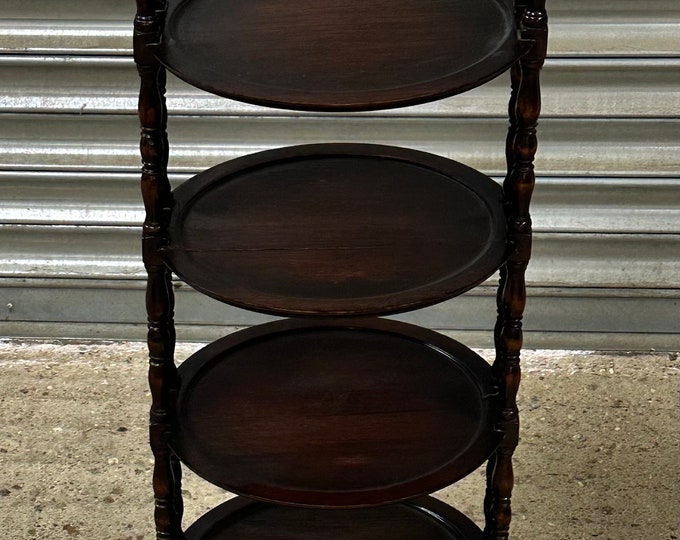 Late 19th/ Early 20th Century Four Tier Mahogany Cake Stand
