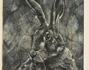 Beautiful Contemporary Acrylic Painting Of A Hare By Hannah Thomas