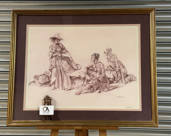 Sir William Russell Flint ‘Group of Idlers’ Ltd Edition Signed Lithograph Print