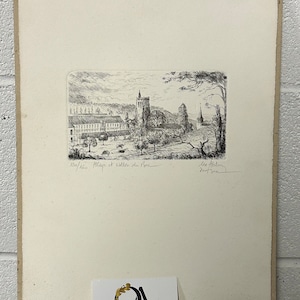 Antique Limited Edition French Village Scene 130/160