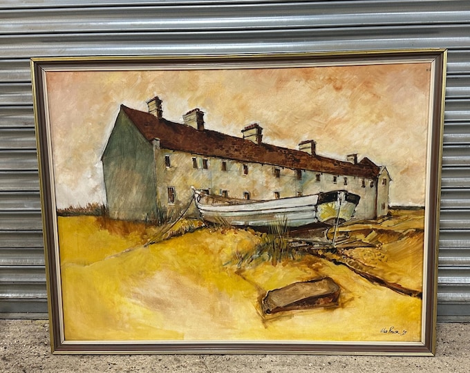 Superb Very Large Oil Painting on Canvas of a Coastal Scene by Alex Prowse