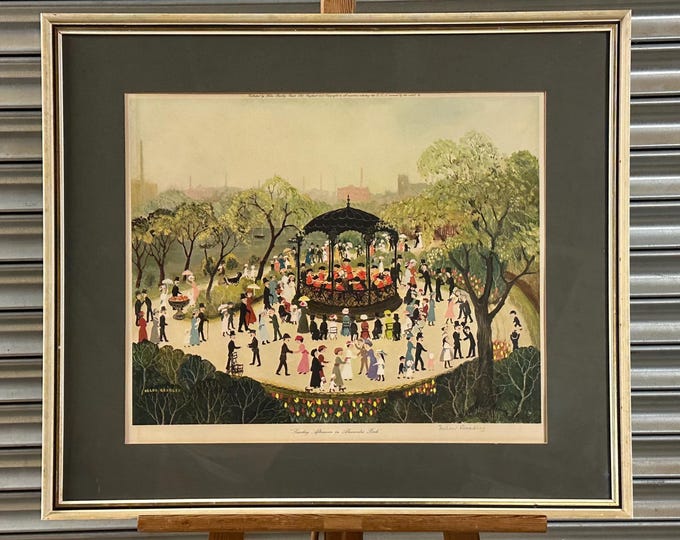 Superb Print Titled Sunday Afternoon in Alexandra Park Signed By Helen Bradley