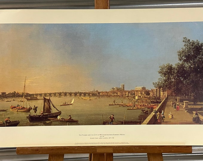 The Thames & The City of Westminster Print, view from Somerset House after Antonio Canal, called Canaletto (1697-1768)