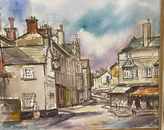 Selection Of 9 Original 1970’s Watercolours By R Russell Looks To Be The Lake District Area, Possibly Hawkshead