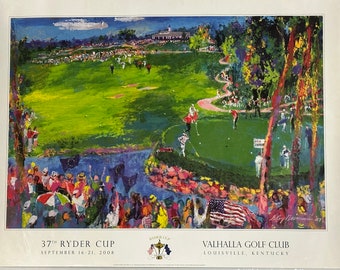 Superb LeRoy Neiman 37th Ryder Cup 2008 Print Valhalla Golf Club, Kentucky