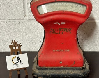 Vintage W & T Avery Red Royal Mail Post Office Scales (No Pan)