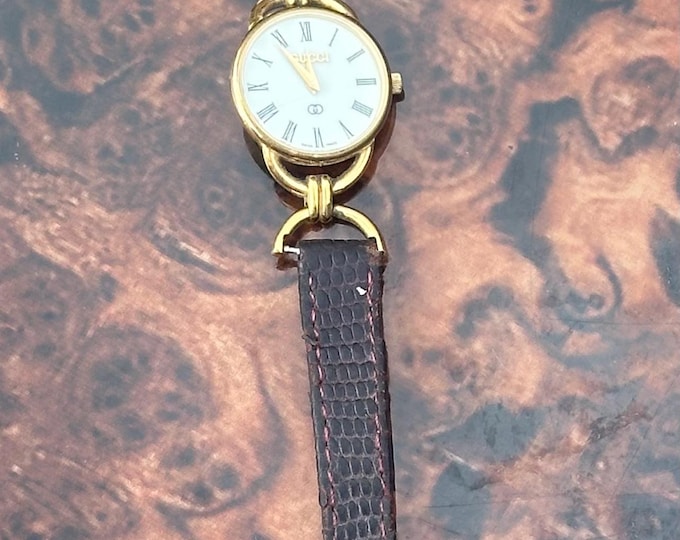 Vintage Gucci 18K yellow gold 10 Micron plated Gucci 6000L Watch