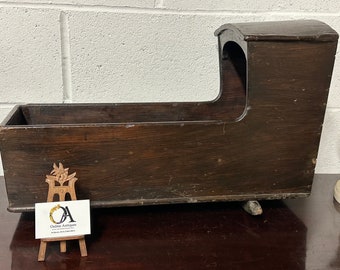 Antique Early 19thC Handmade Dolls Rocking Cradle