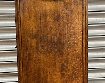 Traditional Vintage Twin Brass & Wood Handle Serving Oak Tray – c.1920s / 1930s