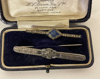 Two Wonderful Victorian Silver Bar Brooches