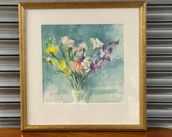 Anthony Harris – “Primavera III” – Original Watercolour – Framed Floral Study