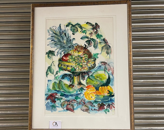 Beautiful Large Still Life Watercolour Of Fruit By Anouschka Hutton