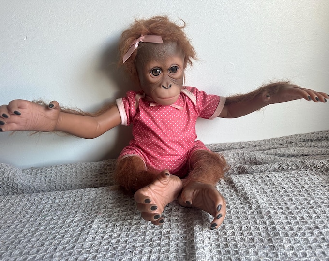 The Ashton Drakes Galleries Baby Monkey Doll By Ina Volprich