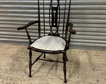 Beautiful Antique 19th Century Arts And Crafts Style Open Armchair.