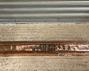 Stunning Copper and Brass 19th Century  Arts & Crafts Period Fire Fender / Kerb