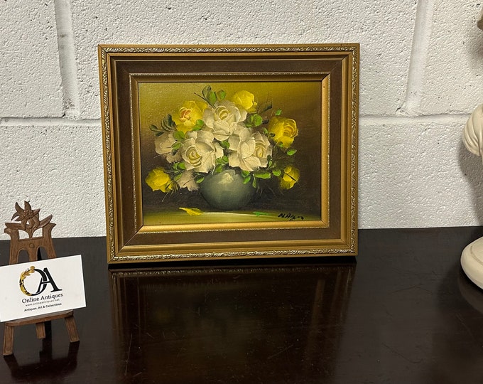Lovely Vintage Still Life Flowers Oil Painting - Perfect Gift