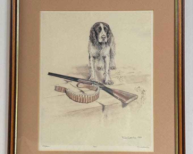 Lovely Limited Edition Print Of 500 Of A Spaniel / Shooting Scene By Ros Goody and is Titled ‘Ben’
