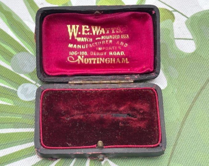 Antique W E Watts Nottingham Jewellery Box - Fine Quality