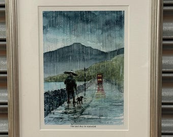 Lovely Signed Print Titled The Last Bus To Keswick by Jim Taylor - Gift Ideas