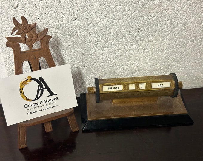 Vintage Circa 1950’s Perpetual Calendar Desk Calendar