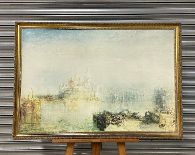 Large Quality Lithograph Print Titled The Dogana and Santa Maria Della Salute, Venice after the original painting by JMW Turner