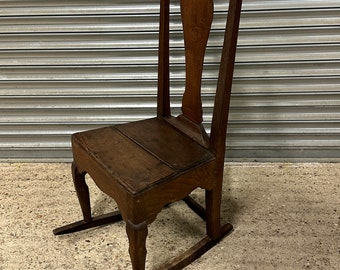 Utterly Charming Antique 18th Century Oak Rocking Chair