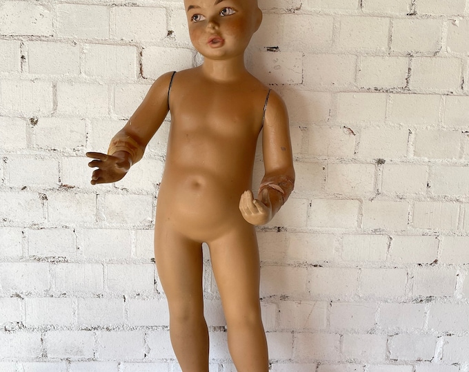 Fabulous Original Vintage 1950’s Plaster Boy Mannequin