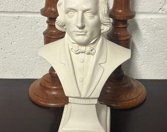 Lovely Plaster Bust Sculpture Of The Composer Chopin