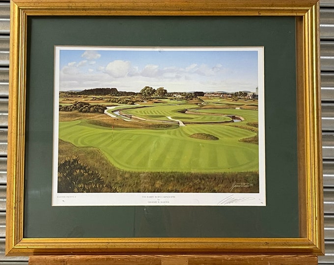 Framed & Glazed Golf Print ‘The Barry Burn Carnoustie’ By Graeme W Baxter