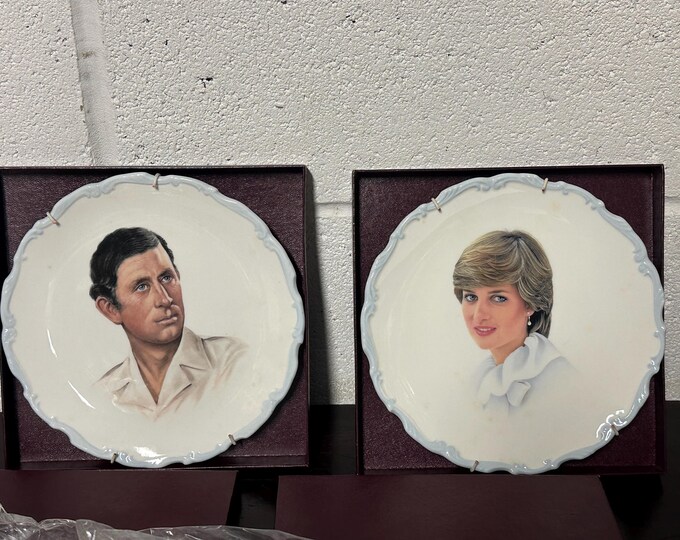 Royal Albert Prince Charles & Lady Diana Marriage Spencer Commemorative Plates