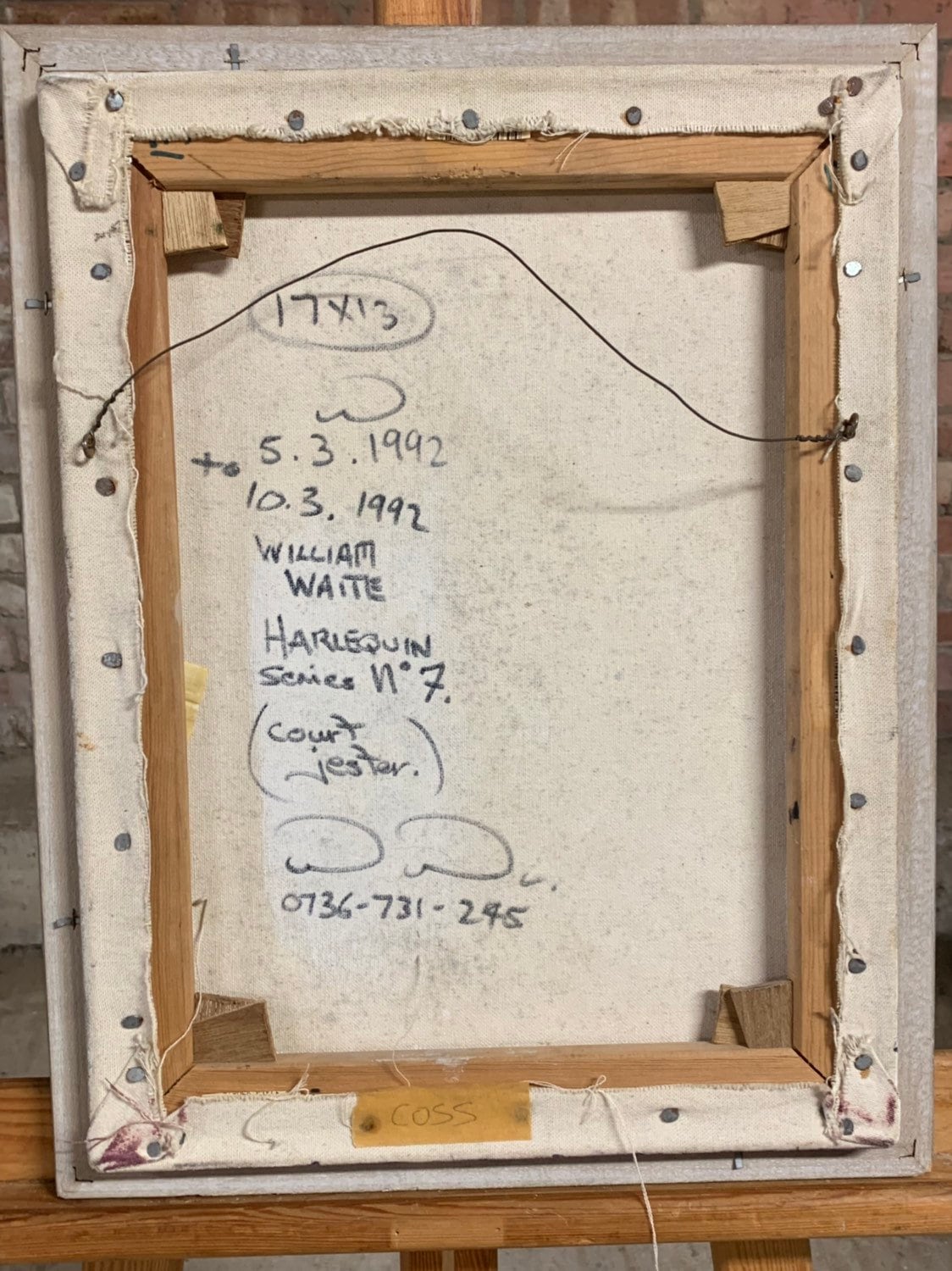 Original William Waite Mix Media Original Painting Titled Court Jester