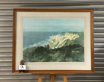 Lovely Large Framed And Glazed Lithograph By Roy W Wilson With Medici Label Verso