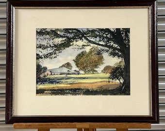 Original Watercolour Of A Golf Course Scene Signed By The Artist Smith