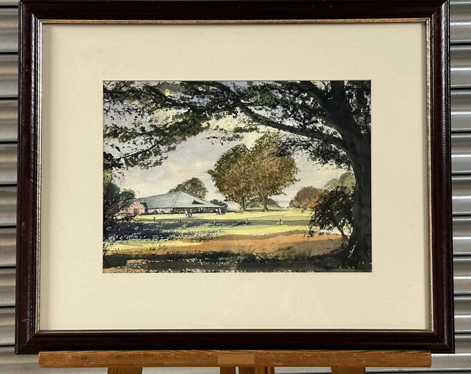 Original Watercolour Of A Golf Course Scene Signed By The Artist Smith