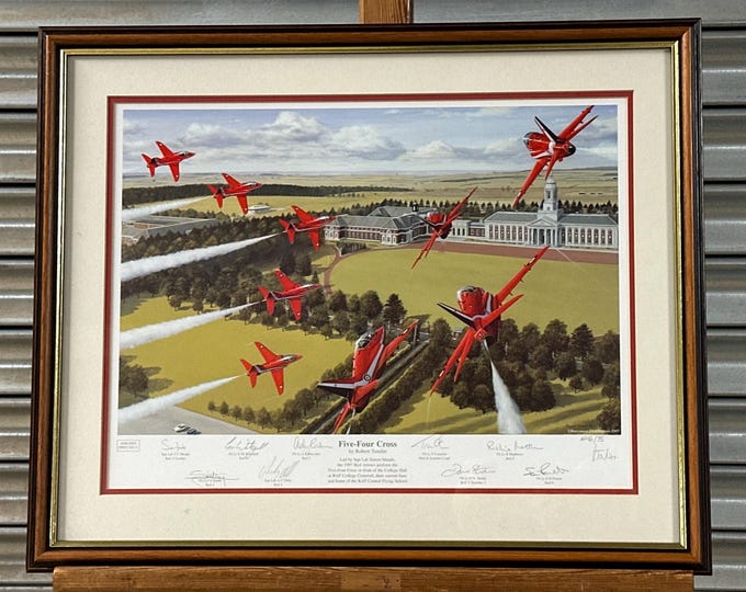 Rare Artist Proof Special Edition 6/75 – Five-Four Cross, By Robert Tomlin 1997 Signed By Pilots