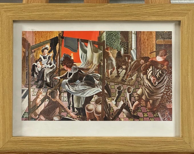 Abstract Art Print After Artist Sir Stanley Spencer (1891-1959)