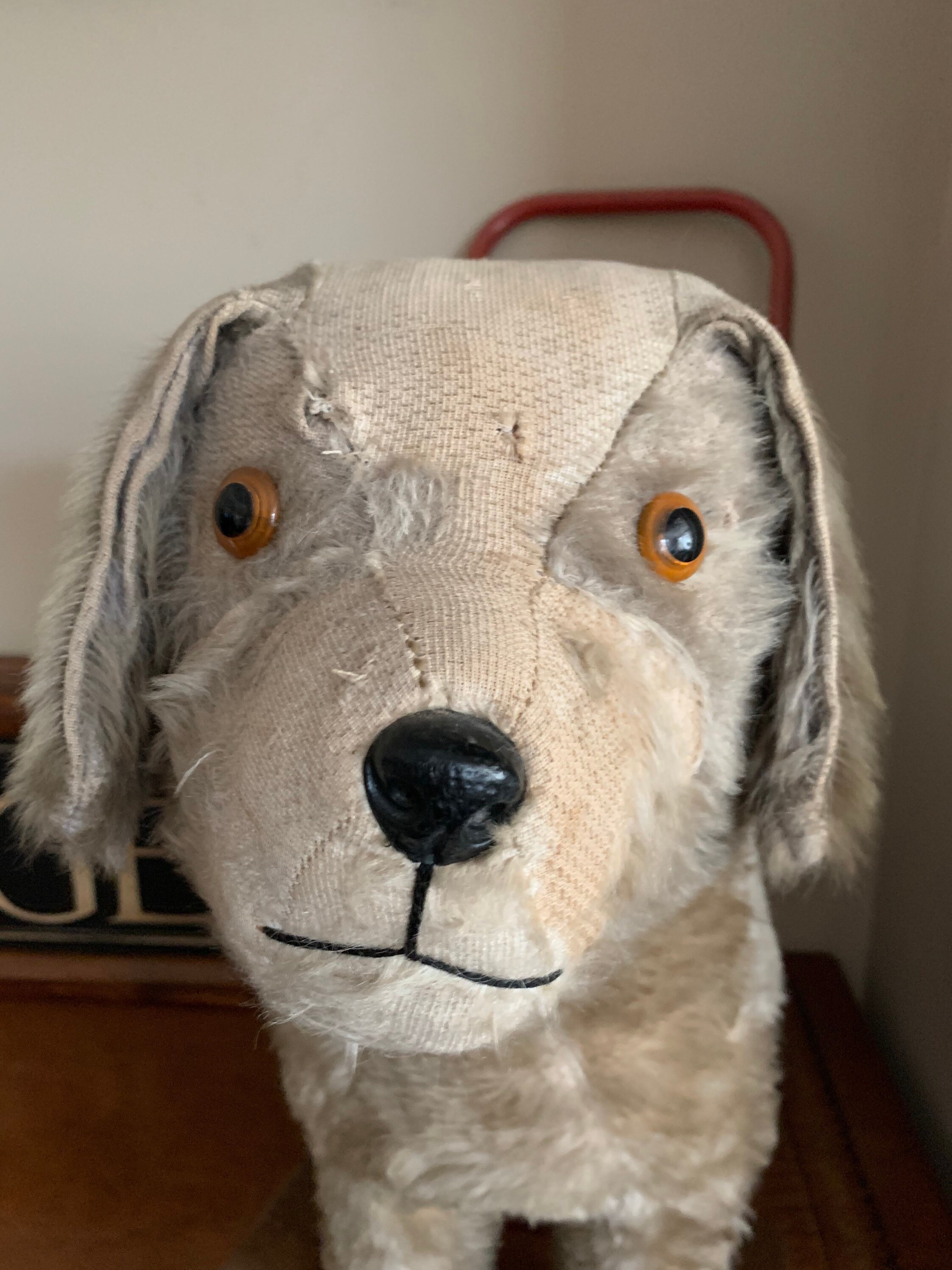 Vintage Pedigree Soft Toys Ltd Push Along Toy Dog Looking Etsy