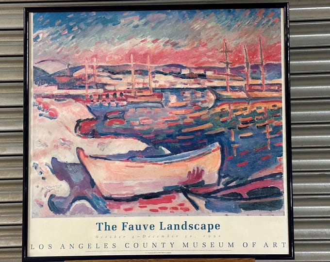 1990 Ford Motor Promotional Poster The Fauve Landscape After Georges Braque - A vibrant and collectible large promotional poster