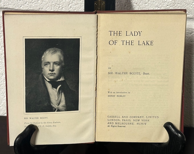 1904 Edition Sir Walter Scott ‘The Lady Of The Lake’ - Antique Book