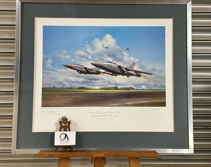 Fantastic Print Of Tornado F3 Signed By Artist Frank Wootton & Wing Commander -  Limited Edition 152/500
