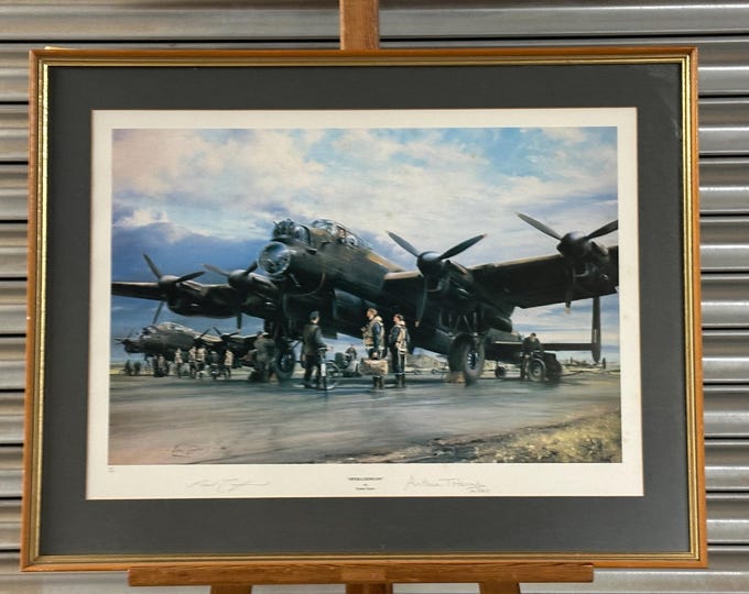 Lovely Limited Edition Print ‘Operations On’ Lancaster Bomber By Robert Taylor