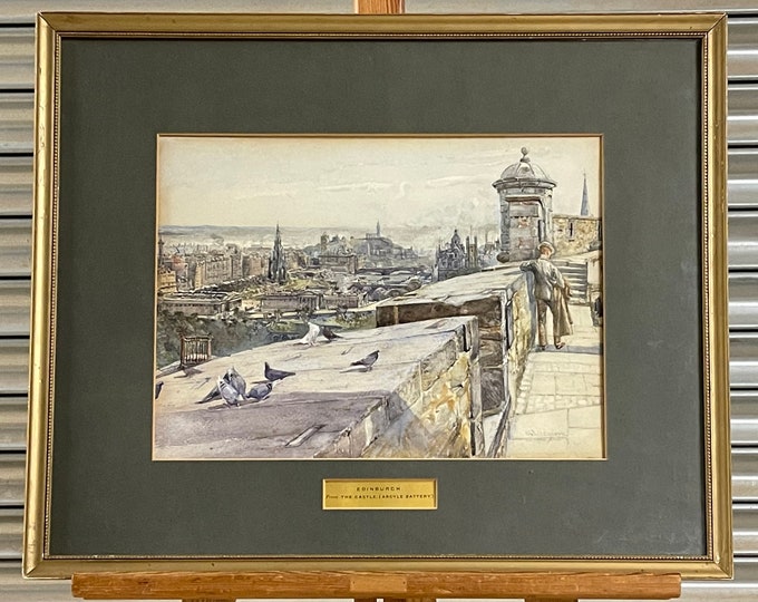 Stunning Original Watercolour of Edinburgh by John Fulleylove (1844-1908)