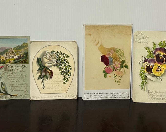 Four Late 19th / Early 1900’s Christmas Cards