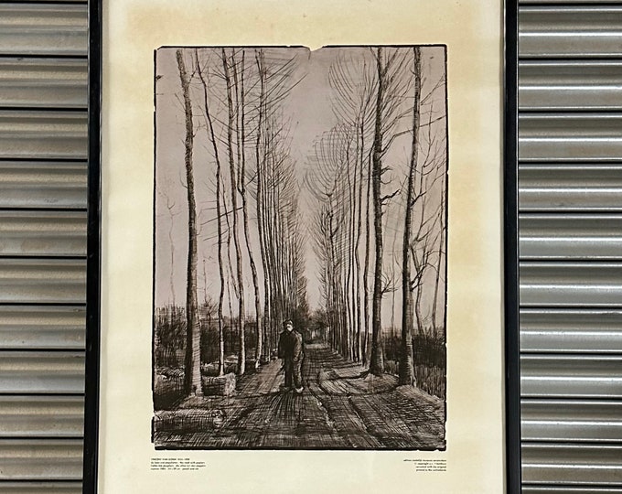 Original 1970’s Offset Lithograph Print ‘Avenue Of Poplars’ Vincent Van Gogh