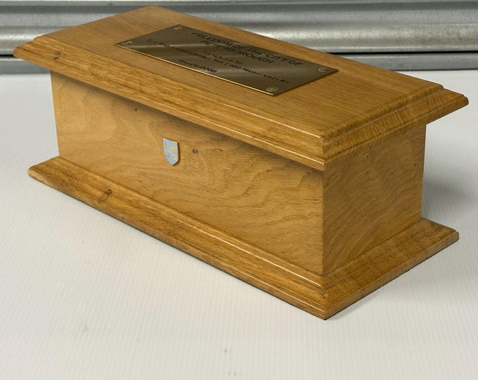 Lord Brian Mawhinney Freedom Of The City Peterborough Presentation Casket Box