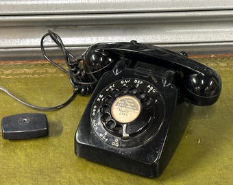 Vintage GPO 706L Black Rotary Dial Telephone – Original Lettered Dial – Naphill Exchange – Untested
