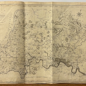 Antike 1789 John Cary County Karte von MIlersex von den besten Autoritäten